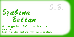szabina bellan business card